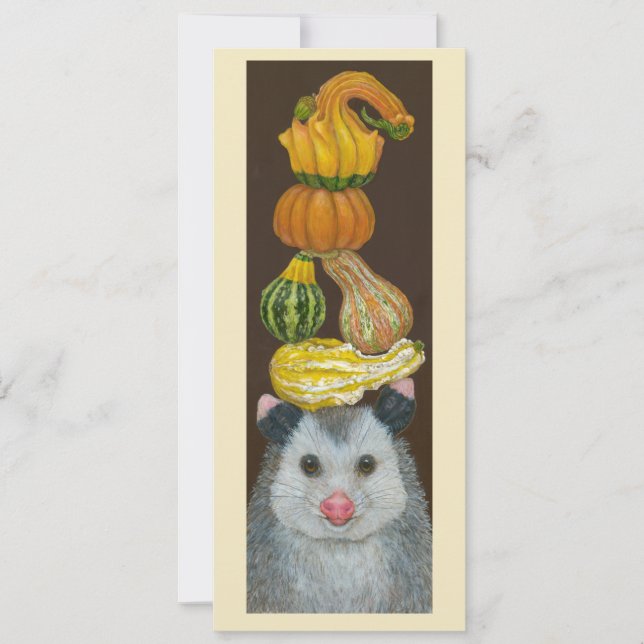 Autumn Opossum flat card (Front)