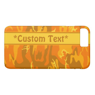 Autumn Orange Camo w/ Custom Text iPhone 8 Plus/7 Plus Case