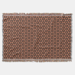 Autumn Orange Floral Throw Blanket
