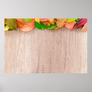 Autumn orange nature red yellow poster