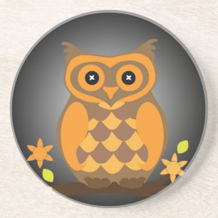 Autumn Orange Owl Coaster