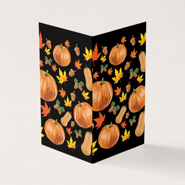 Autumn Orange Pumpkin Fall Pattern (Outside)