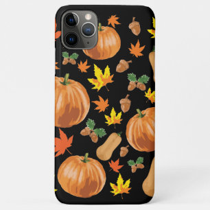 Autumn Orange Pumpkin Fall Pattern iPhone 11 Pro Max Case