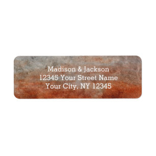 Autumn Orange Rust Grey Wedding Return Address Return Address Label