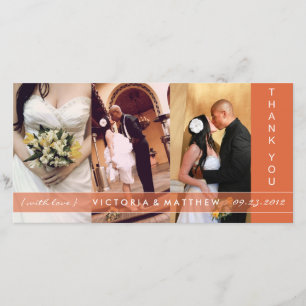 AUTUMN ORANGE UNION   WEDDING THANK YOU CARD
