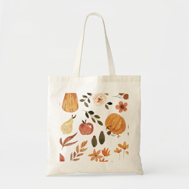 Autumn Orchard Aesthetic Tote Bag (Front)