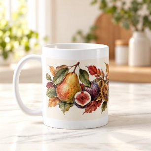 Autumn Orchard Watercolour Fruit Mug