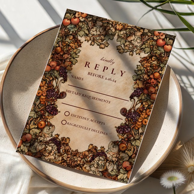 Autumn Orchard Wedding RSVP Card (Creator Uploaded)