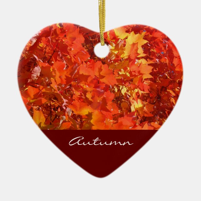 Autumn ornaments Orange Colourful Leaves Beautiful (Front)