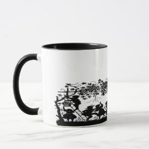 Autumn Outdoor Merriment Silhouette illustration Mug