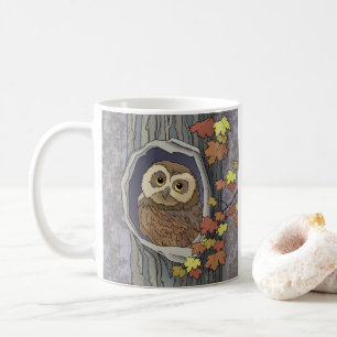 Autumn Owl and Fall Colours Coffee Mug
