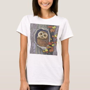 Autumn Owl and Fall Colours   T-Shirt