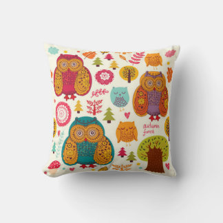 Autumn Owl Forrest Cushion