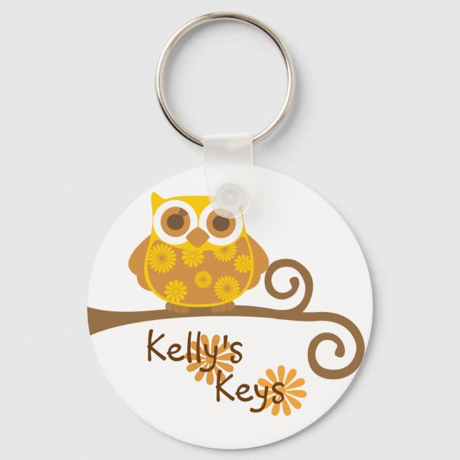 Autumn Owl Key Ring (Front)