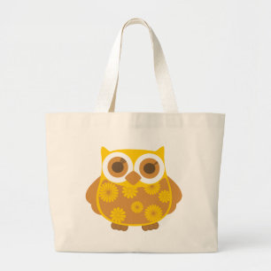 Autumn Owl Large Tote Bag