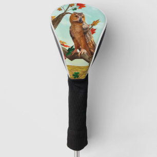 Autumn Owl Maple Tree Wildlife Art Golf Head Cover