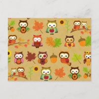 Autumn Owl Pattern