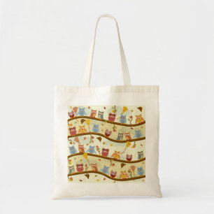 autumn owls tote bag