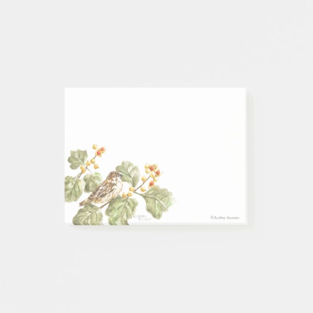 Autumn Pads Bird Note Pads Post-it Notes (Front)
