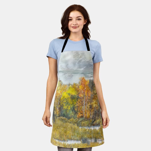 Autumn  painting watercolor 300 apron (Worn)
