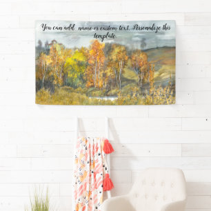 Autumn  painting watercolor 300 banner