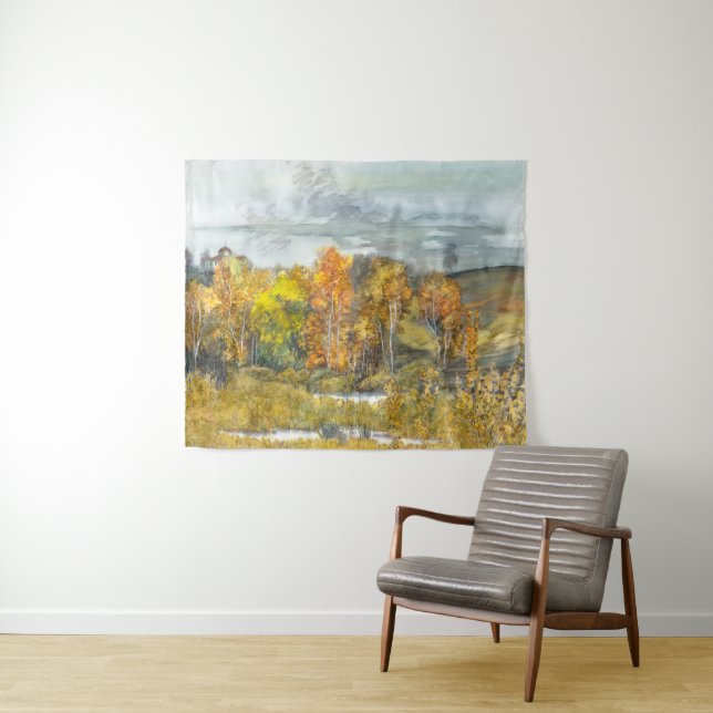 Autumn  painting watercolor 300 tapestry (In Situ (Horizontal))