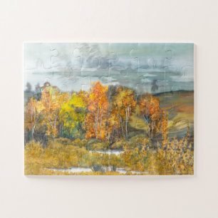 Autumn  painting watercolor jigsaw puzzle