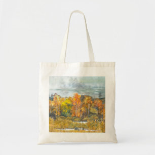 Autumn  painting watercolor tote bag