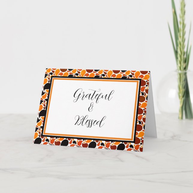 Autumn paisley custom card (Front)