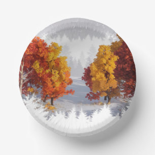 Autumn paper plate