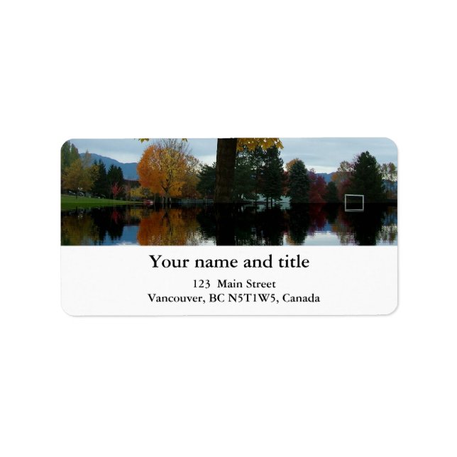 Autumn park in Canada Label (Front)