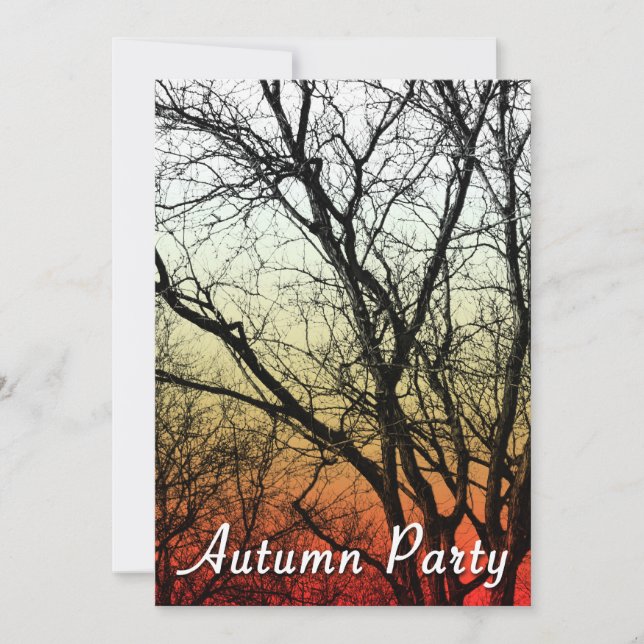 autumn party : ghost tree invitation (Front)