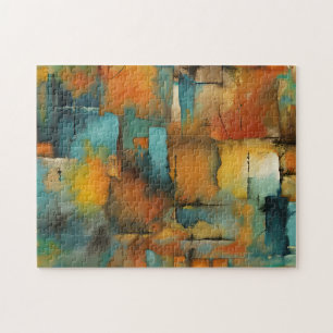 Autumn patchwork abstract jigsaw puzzle