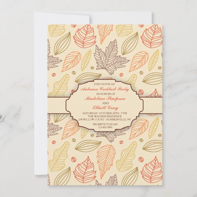 Autumn Patern Invitation (Front)