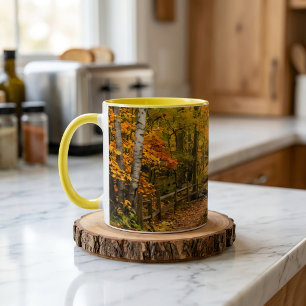 Autumn Pathway in a Forest Mug