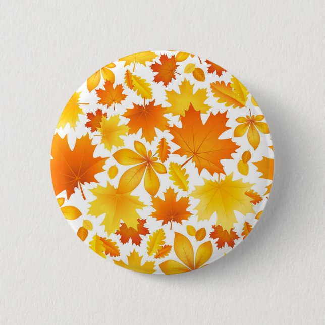 Autumn pattern 6 cm round badge (Front)