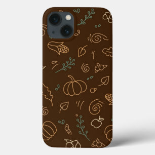 Autumn pattern iPhone 13 case