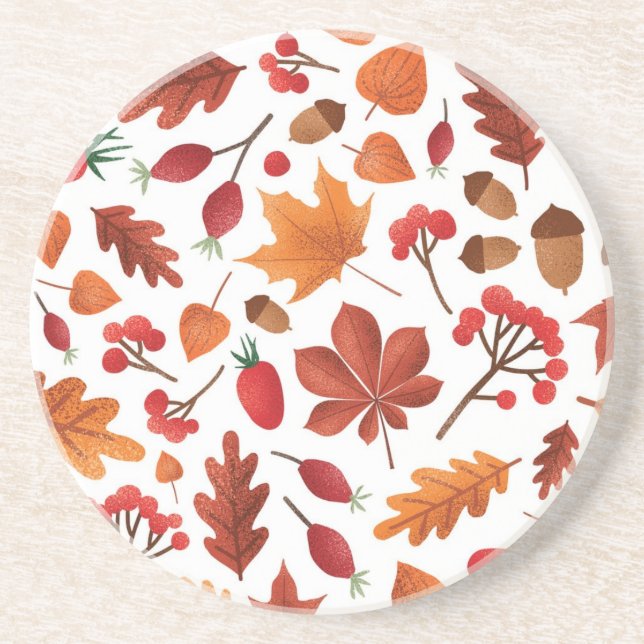 Autumn pattern coaster (Front)