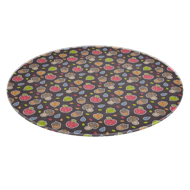 autumn pattern cutting board (Corner)