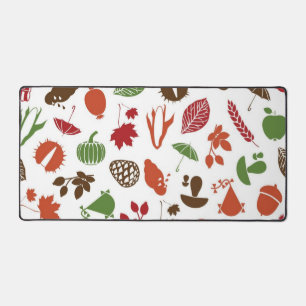Autumn pattern desk mat