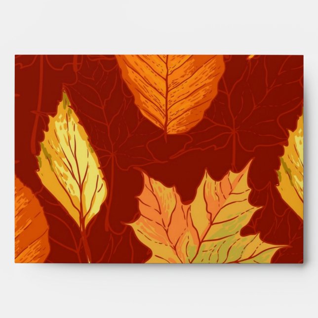 Autumn pattern envelope (Front)