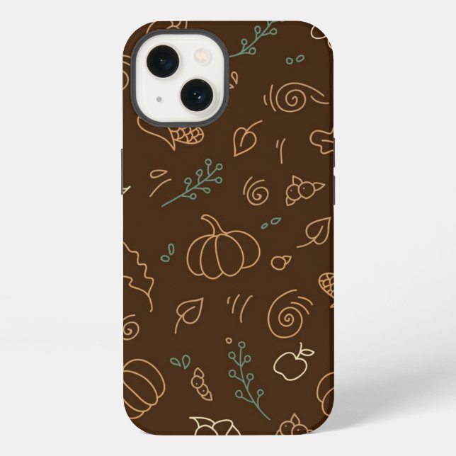 Autumn pattern iPhone case (Back)