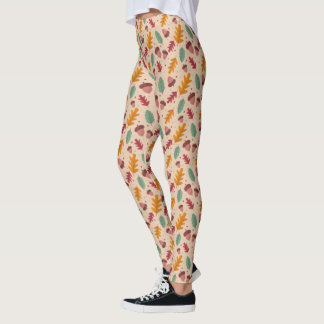 Autumn Pattern Leaf Leggings