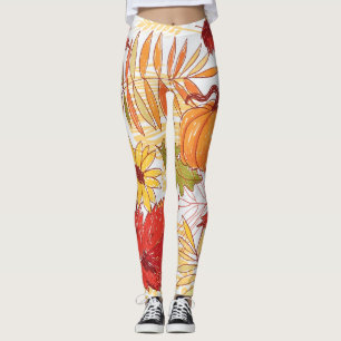 Autumn pattern leggings