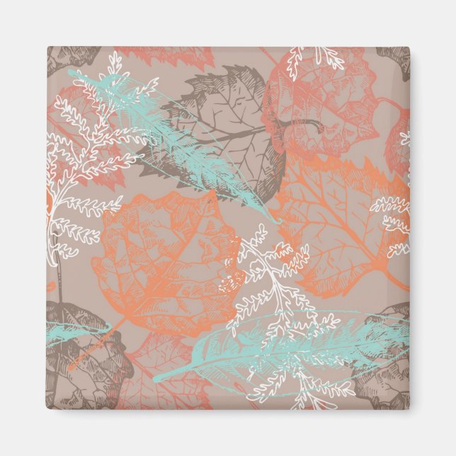 Autumn pattern magnet (Front)