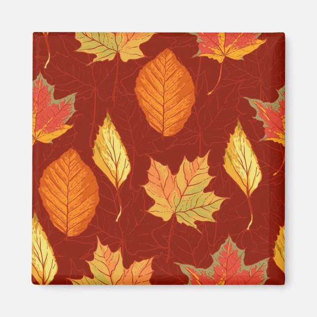 Autumn pattern magnet (Front)