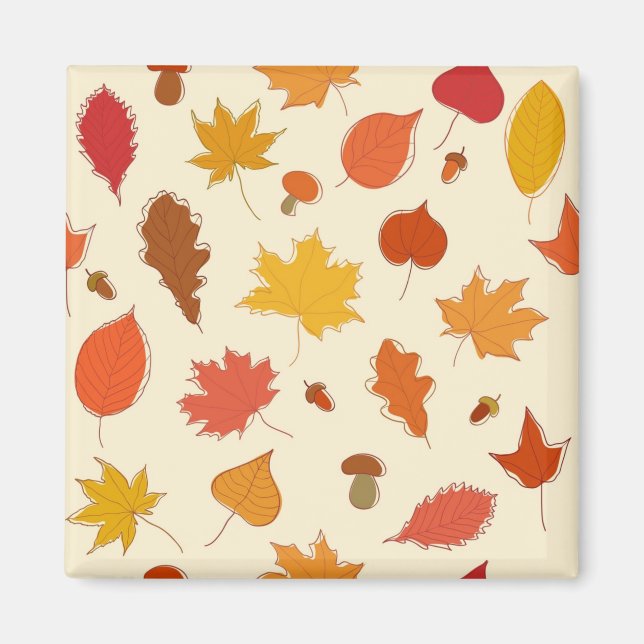 Autumn pattern magnet (Front)