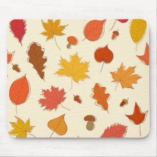 Autumn pattern mouse pad