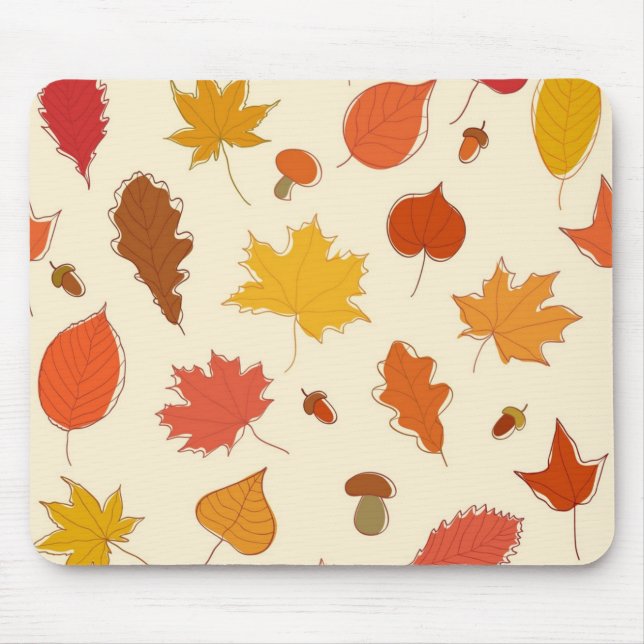 Autumn pattern mouse pad (Front)
