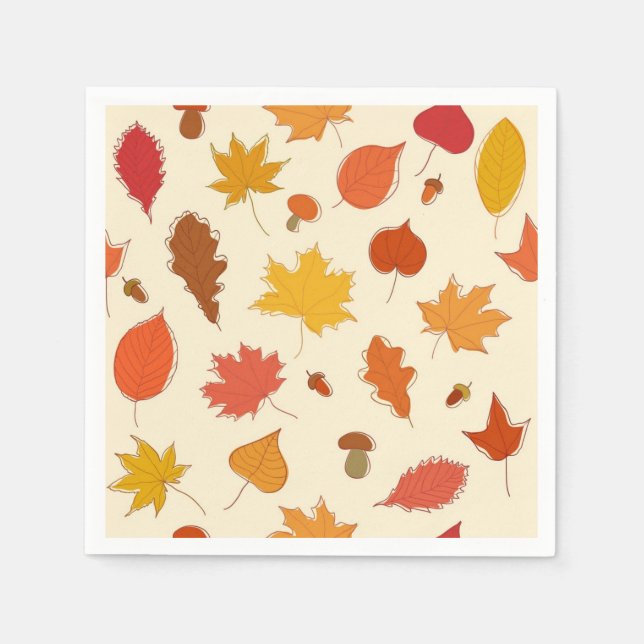 Autumn pattern napkin (Front)